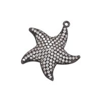 1 Piece Simple Style Starfish Copper Plating Inlay Jewelry Accessories main image 2