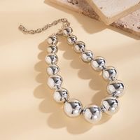Glam Exaggerated Geometric Ccb Artificial Pearl Beaded Plating Valentine's Day Women's Necklace main image 2