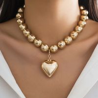 Glam Exaggerated Geometric Ccb Artificial Pearl Beaded Plating Valentine's Day Women's Necklace sku image 4