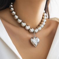 Glam Exaggerated Geometric Ccb Artificial Pearl Beaded Plating Valentine's Day Women's Necklace sku image 5