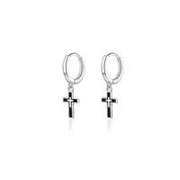 1 Pair Simple Style Cross Plating Copper Drop Earrings main image 3