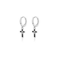 1 Pair Simple Style Cross Plating Copper Drop Earrings sku image 1