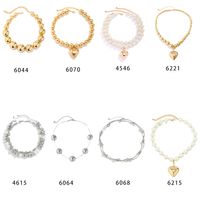 Glam Exaggerated Geometric Ccb Artificial Pearl Beaded Plating Valentine's Day Women's Necklace main image 3