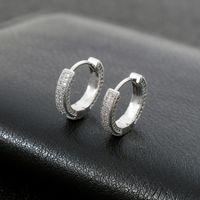 1 Pair Simple Style Round Plating Inlay Brass Zircon Earrings main image 2