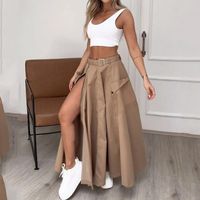 Daily Women's Elegant Solid Color Polyester Skirt Sets Skirt Sets main image 6