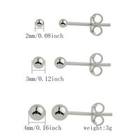 3 Pairs Cute Simple Style Classic Style Solid Color Plating 304 Stainless Steel 14K Gold Plated Ear Studs main image 7