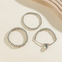 Retro Exaggerated Classic Style Round Heart Shape Ccb Copper Irregular Charm Thick Bracelets main image 4