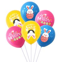 Ostern Süß Kaninchen Brief Emulsion Gruppe Festival Luftballons main image 3