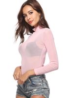 Women's T-shirt Long Sleeve T-shirts Sexy Solid Color main image 4