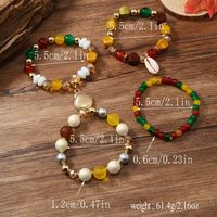 Casual Retro Butterfly Arylic Alloy Rope Gem Pearl Beads Unisex Drawstring Bracelets sku image 3
