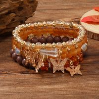 Casual Retro Butterfly Arylic Alloy Rope Gem Pearl Beads Unisex Drawstring Bracelets sku image 10