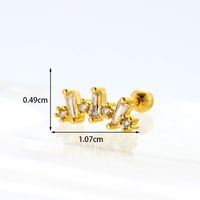 Ear Cartilage Rings & Studs Fashion Geometric 316 Stainless Steel  Copper Inlaid Zircon sku image 7