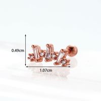 Ear Cartilage Rings & Studs Fashion Geometric 316 Stainless Steel  Copper Inlaid Zircon sku image 8