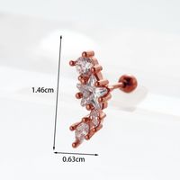Ear Cartilage Rings & Studs Fashion Geometric 316 Stainless Steel  Copper Inlaid Zircon sku image 10