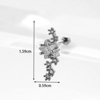 Ear Cartilage Rings & Studs Fashion Geometric 316 Stainless Steel  Copper Inlaid Zircon sku image 11