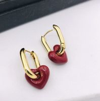 Sweet Simple Style Heart Shape Copper Brass Drip Glazed Plating Bracelets Earrings Necklace sku image 10