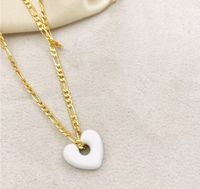 Sweet Simple Style Heart Shape Copper Brass Drip Glazed Plating Bracelets Earrings Necklace sku image 4