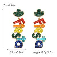 1 Pair Cute Vintage Style Letter Plating Alloy Seed Bead Gold Plated Silver Plated Drop Earrings main image 2