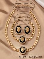 Elegant Luxurious Queen Lion Ferroalloy Plating Inlay Rhinestones Gold Plated Women's Bracelets Earrings Necklace main image 2
