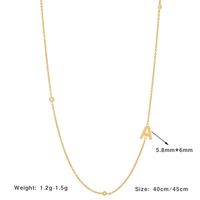 Simple Style Letter Sterling Silver 18k Gold Plated Necklace main image 2