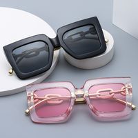 Retro Sweet Solid Color Ac Square Full Frame Women's Sunglasses main image 6