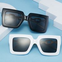 Retro Sweet Solid Color Ac Square Full Frame Women's Sunglasses main image 5