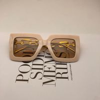 Retro Sweet Solid Color Ac Square Full Frame Women's Sunglasses sku image 4