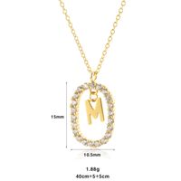 Ig Style Letter Sterling Silver Plating 18k Gold Plated White Gold Plated Pendant Necklace main image 2