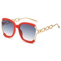 Elegante Color Sólido Ordenador Personal Cuadrado Medio Cuadro Gafas De Sol Mujer sku image 5