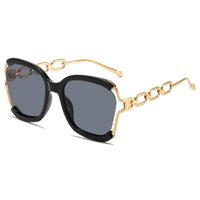 Elegant Solid Color Pc Square Half Frame Women's Sunglasses sku image 1