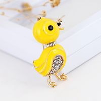 Mignon Canard Alliage Placage Incruster Strass Femmes Broches main image 4