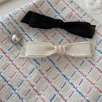 Women's Cute Solid Color Cloth Bowknot Hair Clip sku image 5