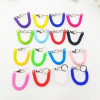 Simple Style Solid Color Plastic Unisex Keychain main image 1