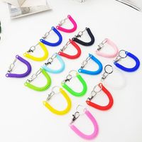 Simple Style Solid Color Plastic Unisex Keychain main image 3