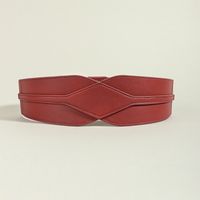 Ig Style Elegant Solid Color Pu Leather Women's Leather Belts sku image 3