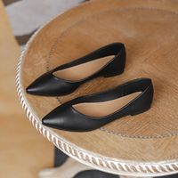 Women's Basic Solid Color Point Toe Flats sku image 2