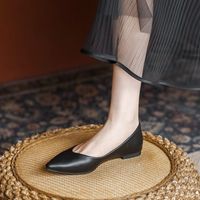 Women's Basic Solid Color Point Toe Flats main image 3