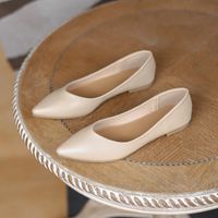 Women's Basic Solid Color Point Toe Flats sku image 9