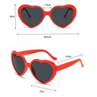 Vacation Funny Heart Shape Resin Special-shaped Mirror Full Frame Women's Sunglasses main image 3