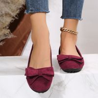 Women's Vintage Style Solid Color Round Toe Flats main image 1