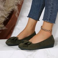 Women's Vintage Style Solid Color Round Toe Flats main image 4