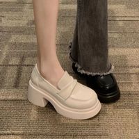 Women's Basic Solid Color Round Toe Loafers main image 6