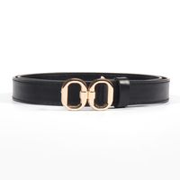 Classic Style Solid Color Pu Leather Women's Leather Belts sku image 3