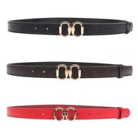 Classic Style Solid Color Pu Leather Women's Leather Belts main image 1