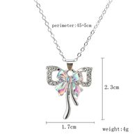 1 Piece Fashion Bow Knot Alloy Plating Inlay Zircon Women's Pendant Necklace main image 7