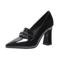 Women's British Style Solid Color Point Toe Pumps sku image 7