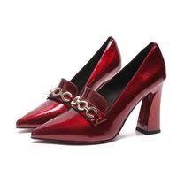 Women's British Style Solid Color Point Toe Pumps main image 4
