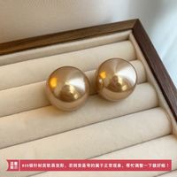 1 Pair Sweet Geometric Round Plating Imitation Pearl Drop Earrings sku image 49