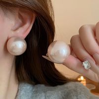 1 Pair Sweet Geometric Round Plating Imitation Pearl Drop Earrings sku image 51