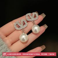 1 Pair Sweet Geometric Round Plating Imitation Pearl Drop Earrings sku image 61